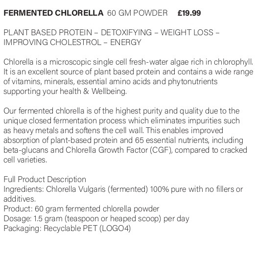 Fermented Chlorella 60gm Powder