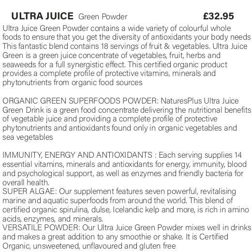 ULTRA JUICE Green Powder