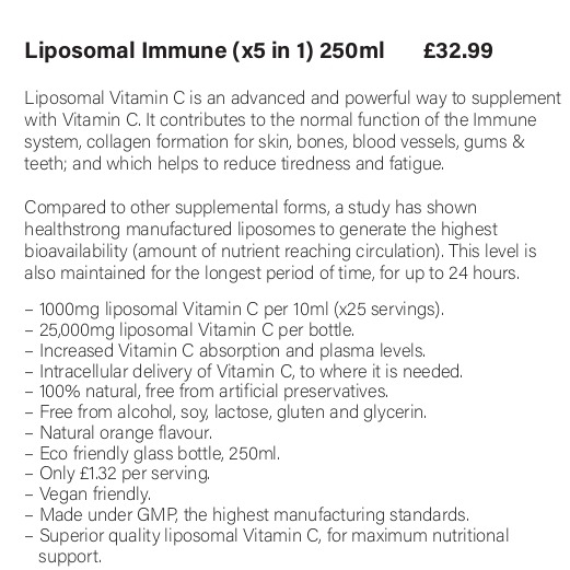 Liposomal Immune (x5 in 1) 250ml