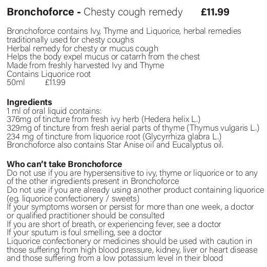 Bronchoforce - Chesty cough remedy