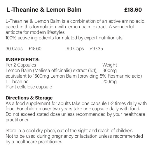 L-Theanine & Lemon Balm
