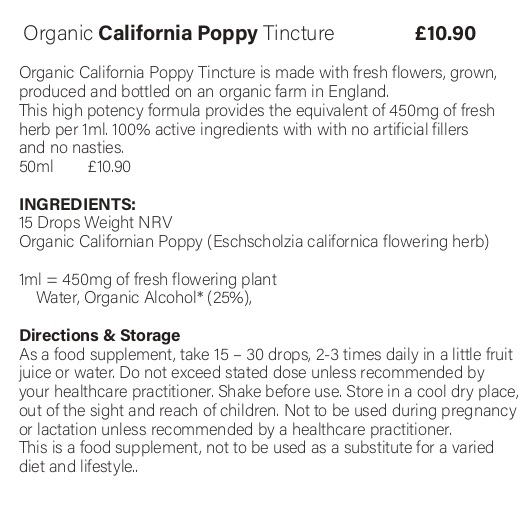 Organic California Poppy Tincture